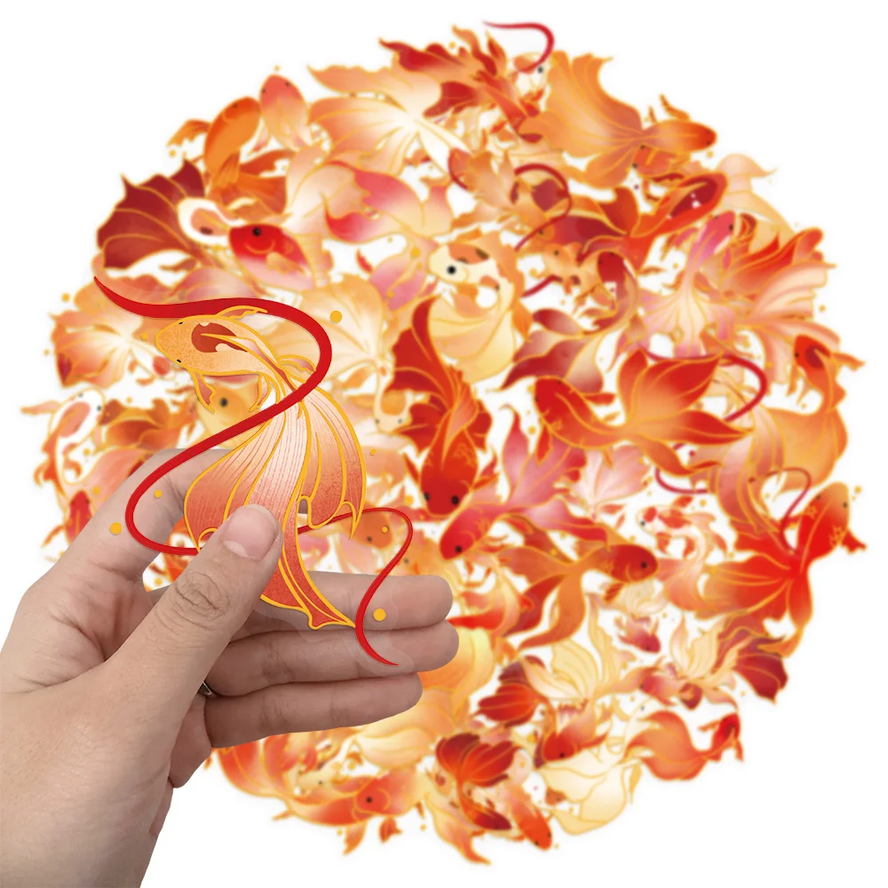 50PCS 50PCS Koi Xianrui Transparent PET Decorative Stickers Set DIY Laptop Water Cup Bag Hot Stamping Decorative Stickers - Aliexpress Deal
