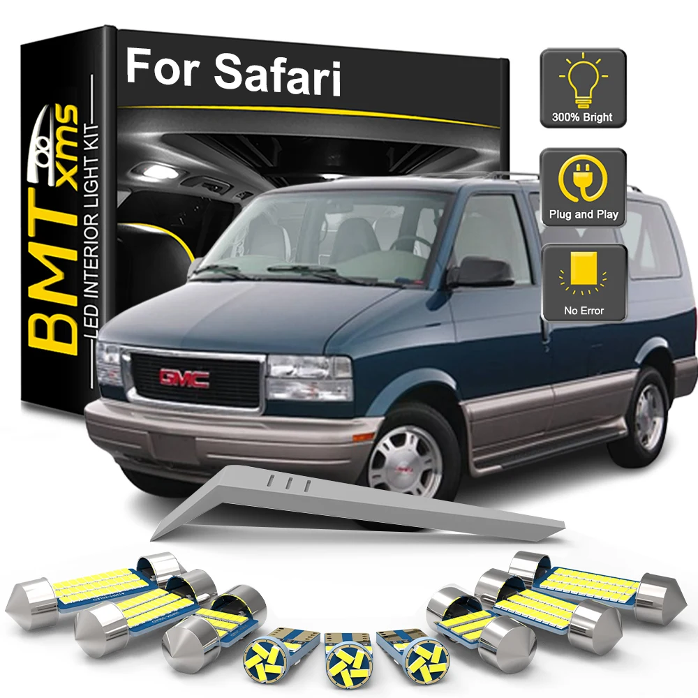 

BMTxms Canbus For GMC Minivan Safari 1995-2005 Savana 1500 2500 3500 1996-2019 Car Interior Dome Map LED Lights Lamp Bulbs Kit