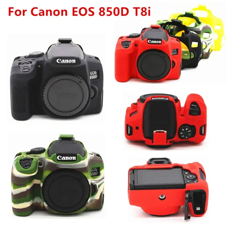 Do Canon EOS R50 R 90D 850D T8i 250D 5D Mark III IV 6D II 6D2 5D3 5D4 1300D 800D SL3 T7i T6 Silikonowe etui na lustrzankę DSLR Camera Bag