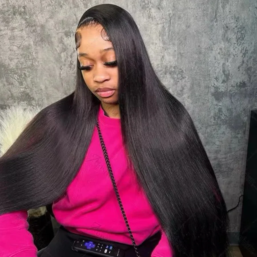 13x6 HD العظام مستقيم الدانتيل الشفاف شعر مستعار أمامي شعر الإنسان 44 بوصة 5x5 غلويليس الدانتيل الجبهة الباروكات 200 الكثافة 100% الشعر البشري #1