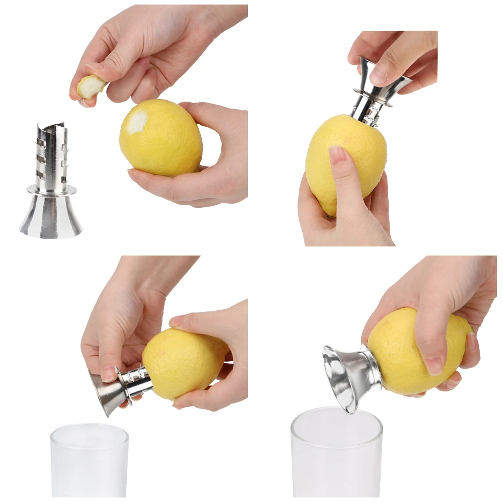 Hand Juicer Juice Squeeze For Lemon Pourer Screw Manually Orange Limes Citrus Fruit Tool Stainless Steel