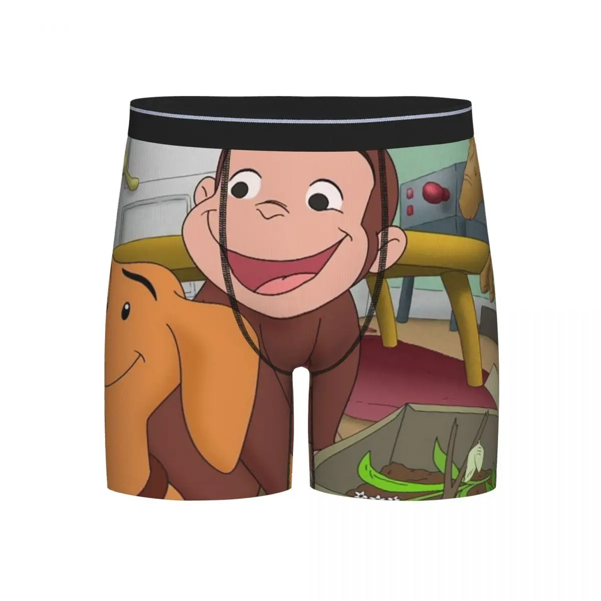 

Long Boxer Underpants Shorts Curious George 4 Panties Male Breathable Underwear for Homme Man Boyfriend Gifts