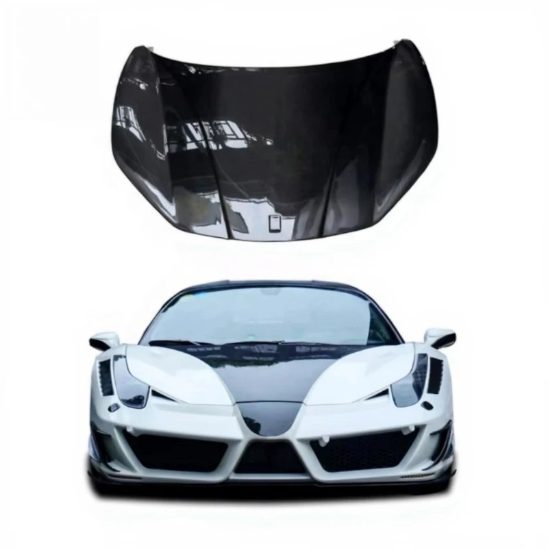 Lightweight Engine Hood Supercar Exterior Tuning Parts MSY Style Half Carbon Fiber Bonnet