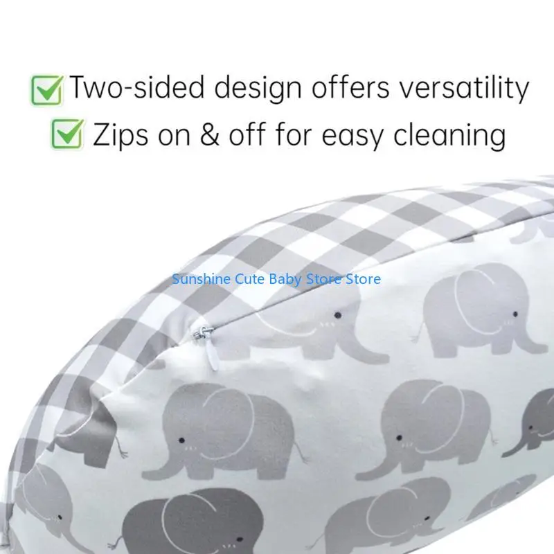 C5AF ปลอกหมอนรองให้นมแบบถอดได้ Ushape พิมพ์ปลอกหมอนให้นมปลอกหมอน