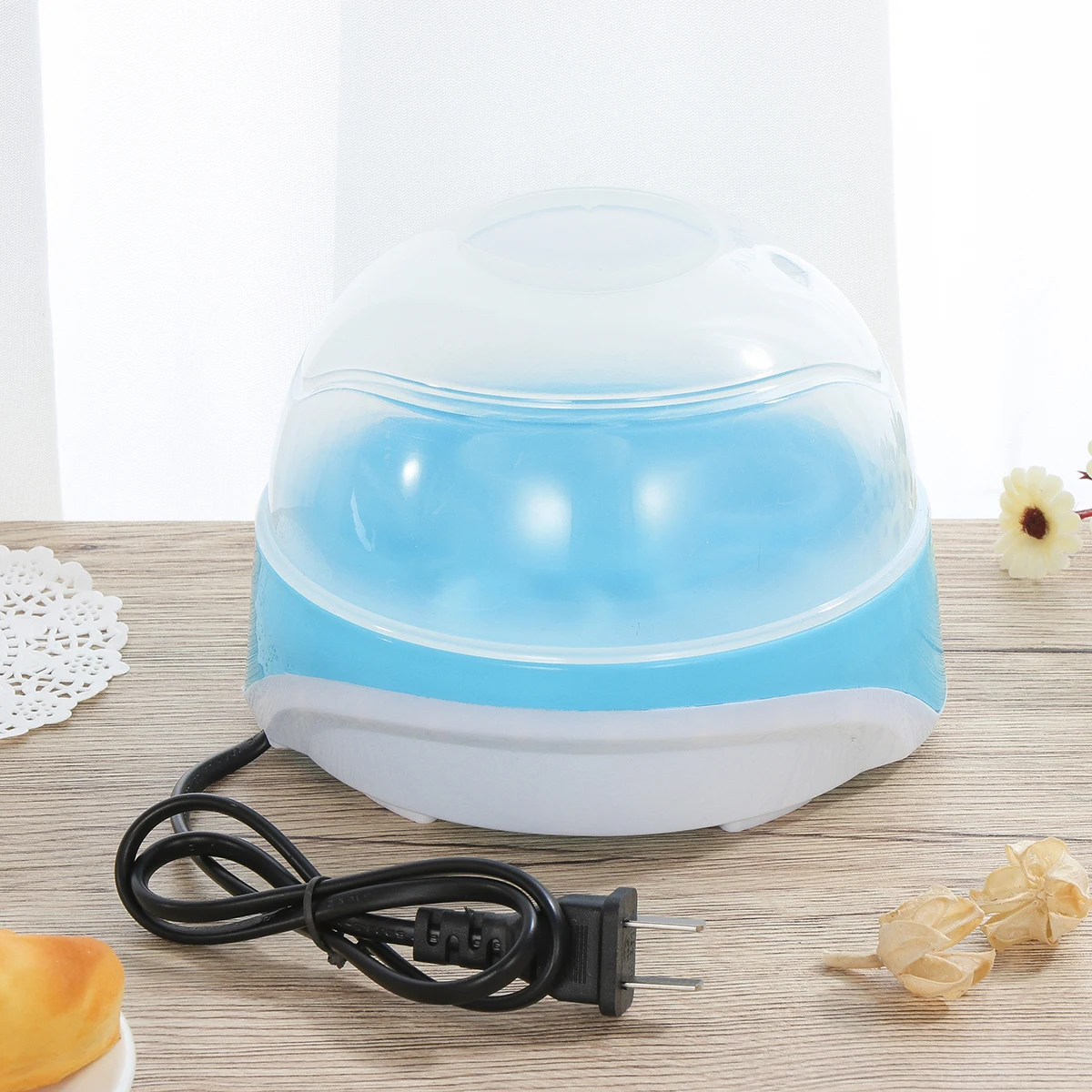 

Egg Cooker Steamer Boiler Multifunctional Automatic Cooking Machine Food Grade PP Material Transparent Cover