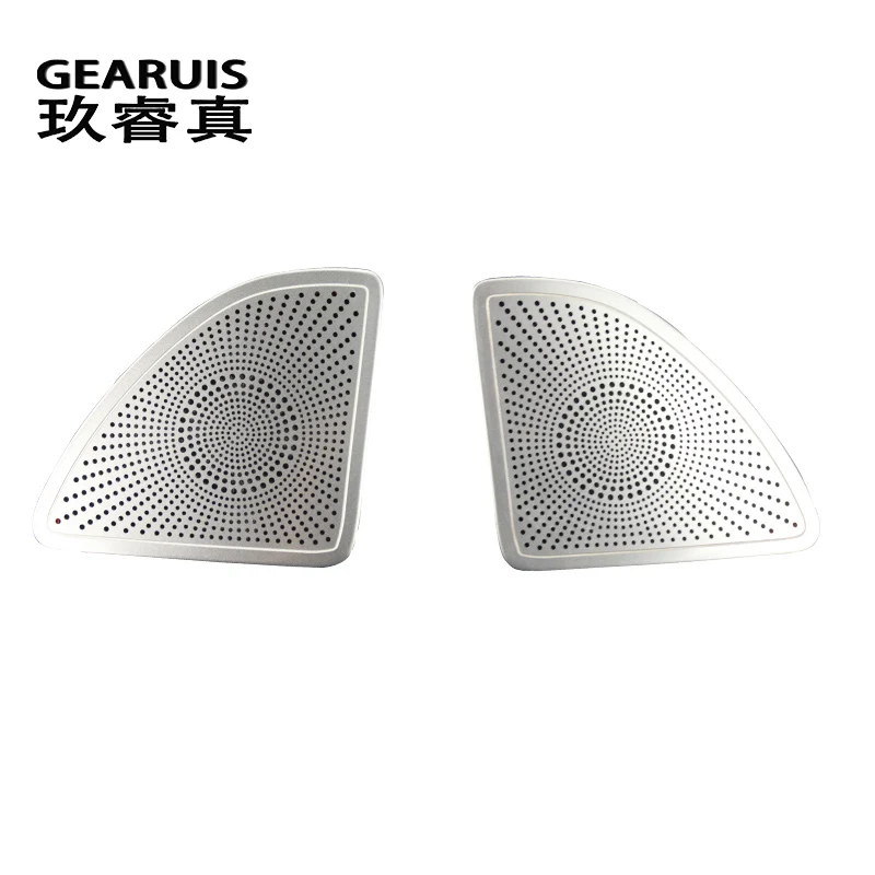 Car Styling Stainless Steel Tweeter Speaker Window B column Stickers Trim For Audi  Q7 4L 2009-2015 Car Door Audio Speaker Cover