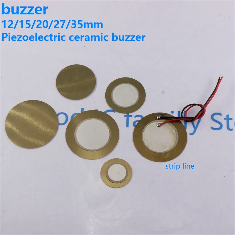 10pcs Piezoelectric Piezo Ceramic Wafer Plate Element For Buzzer Loudspeaker Diameter 12mm 15mm 20mm 27mm 35mm 50mm