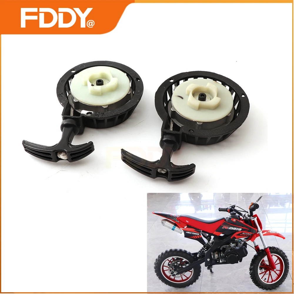 Arrancador de Retroceso Fácil de Usar FDDY de Aleación para Motores de 2 Tiempos de 47cc, 49cc, 50cc, Mini Moto, Dirt Bike, Pocket Rocket, Cuatrimoto Infantil, Pieza de ATV