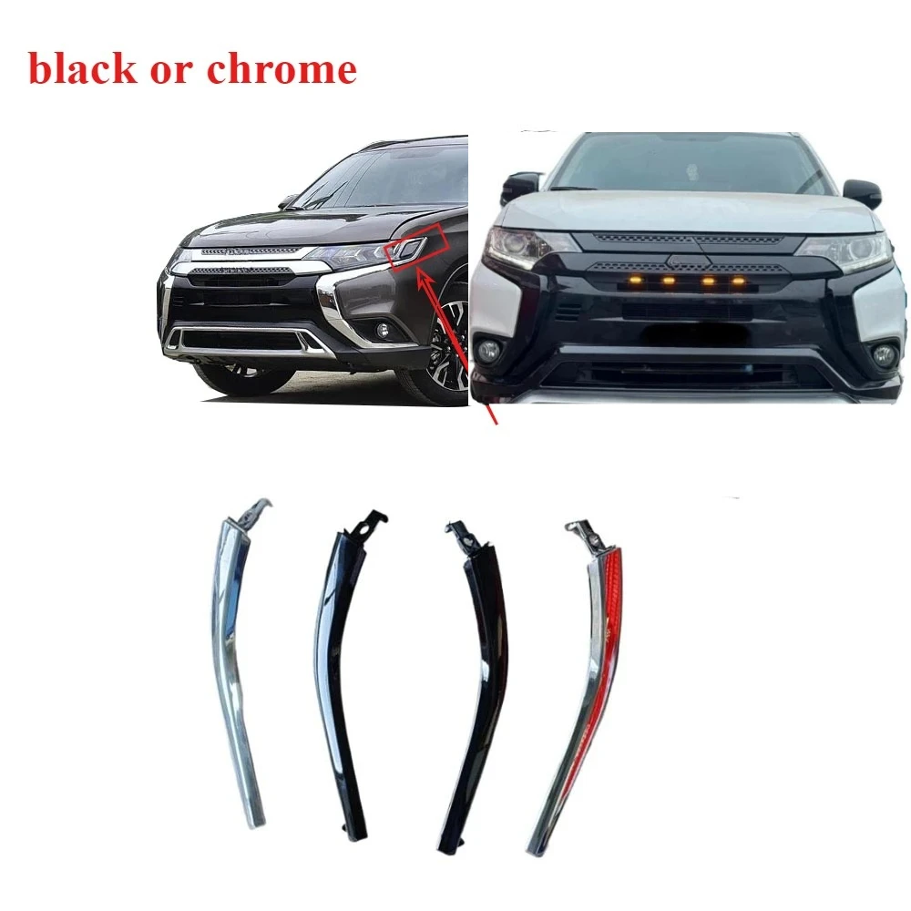 

1 Piece 2015-2019 Chrome Decoration Strip for Outlander Front Decoration for Airtrek Grille 6407A145 6407A146 6407A141 6407A142