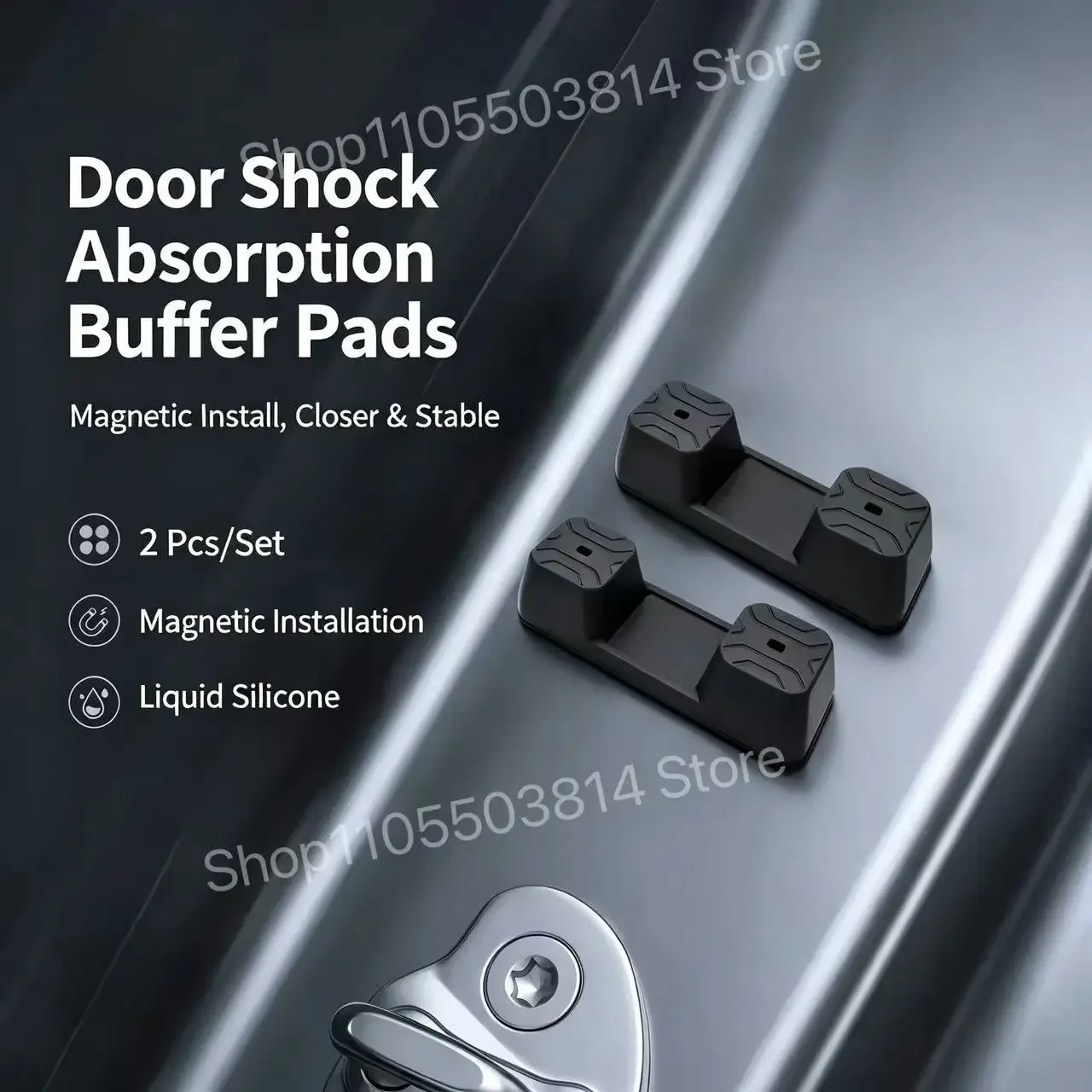 Magnetic Silicone Door Lock Dampener Pads For Mercedes-Benz A-Class,Noise Reduction Buffer Shock Absorption Interior Accessories 4