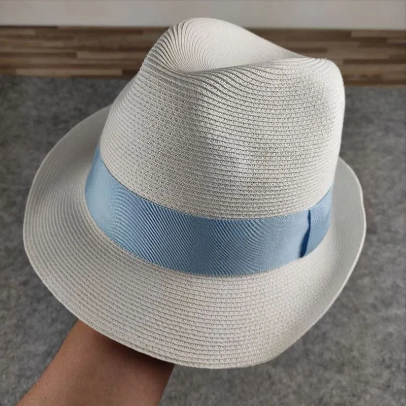 Unisex Summer Foldable Straw Fedora Jazz Couple Sun Protection Cap