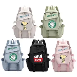 Snoopy Cartoon Backpacks Anime Nylon School Bags Fashion Rucksack Kids Students Large Capacity Knapsacks Children Birthday Gift