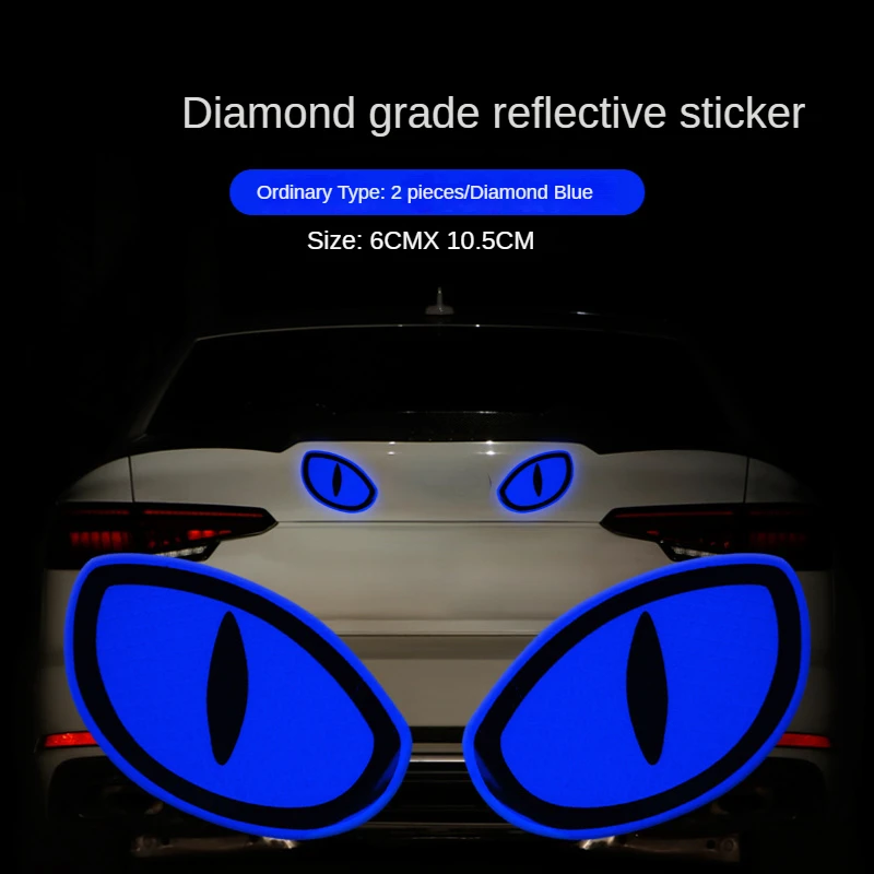 VITCOCO Car Safety Warning Reflective Sticker Rear Boot Safety Warning Reflective Sticker Motorcycle Body Sticker