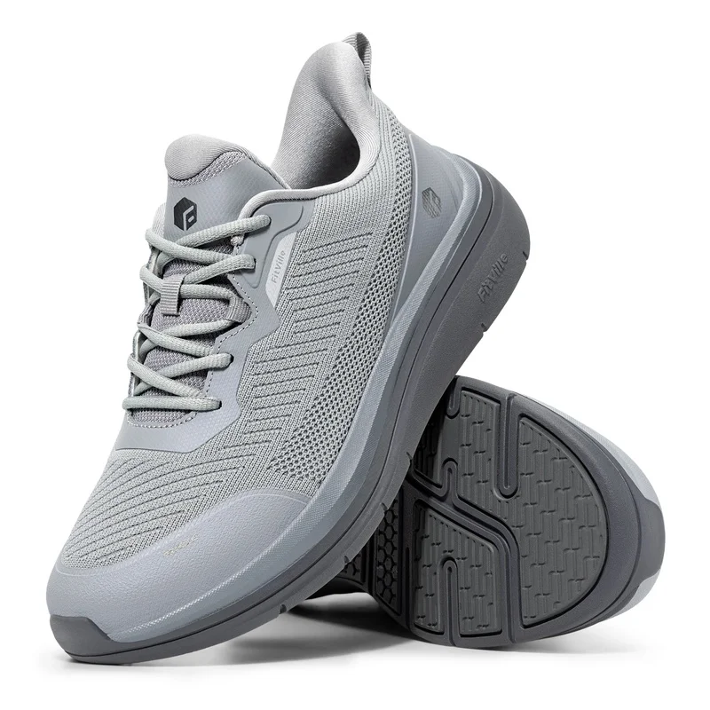 Fitville Wide Fit Walking Shoes Men'S Sports Sneakers Water-Repellent Casual Running Shoes For Men Foot Pain Relief Cushioning