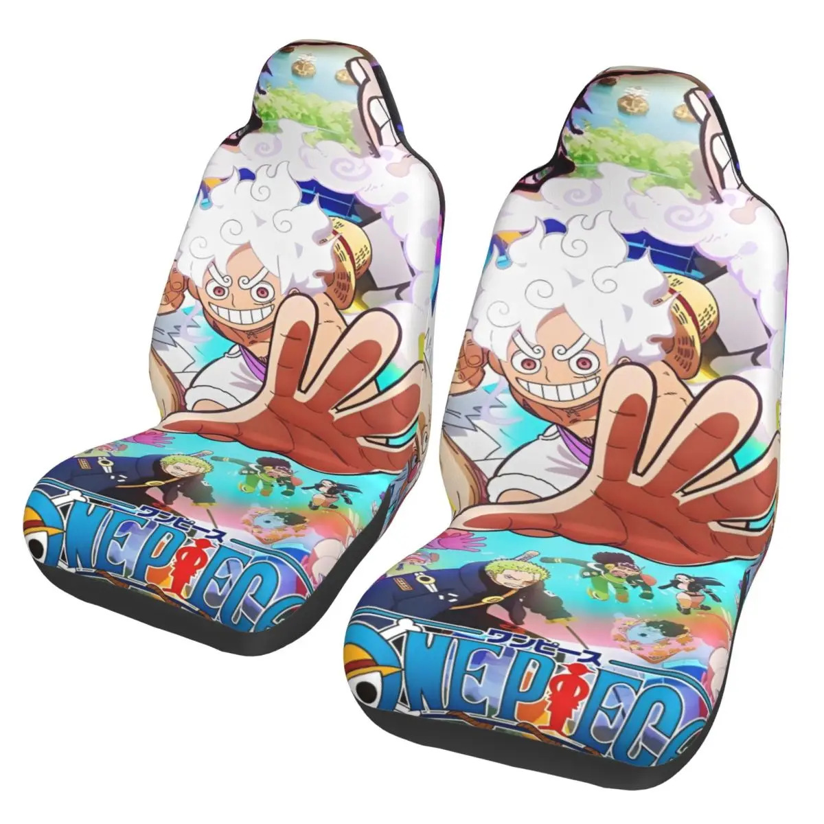 

One Piece The Grand Pirate Adventure Universal Car Seat Cover Suitable For All Kinds Models Front Rear Flocking Cloth Cushion