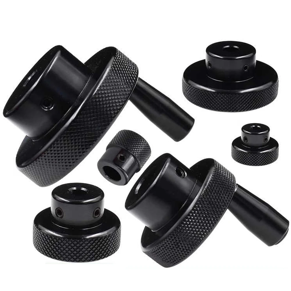 1Pcs CNC Knurling Sliding Table Screw Rod Knob Crank 4/5/6/7-20mm Rotating Handle Embossed Stepper Motor Positioning Hand Wheel