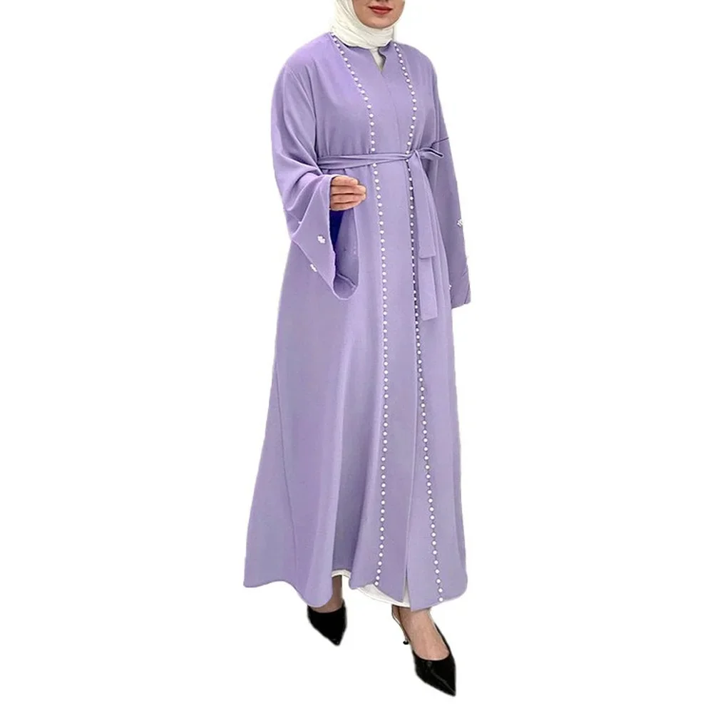 

Eid Mubarak Dress Muslim Abaya Women Flared Sleeve Hijab Abayat Turkey Islamic Clothing Caftan Marocain Robe Musulmane Femme