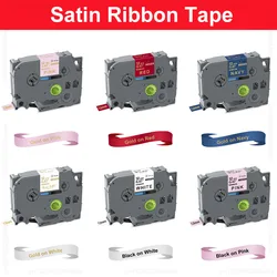 1Pcs Satin Ribbon Tape Compatible for Brother tze R231 RE34 RW34 RN34 RE44 RN44 RW44 Gift Label for Brother P-Touch Label Maker