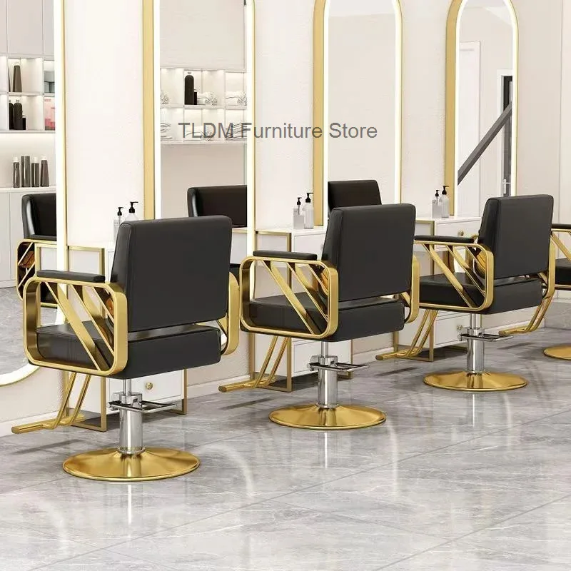 Reclining Barber Chair Spa Cutting Styling Hydraulic Chair Adjustable Salon Professional Hair Beauty Shaving Studio