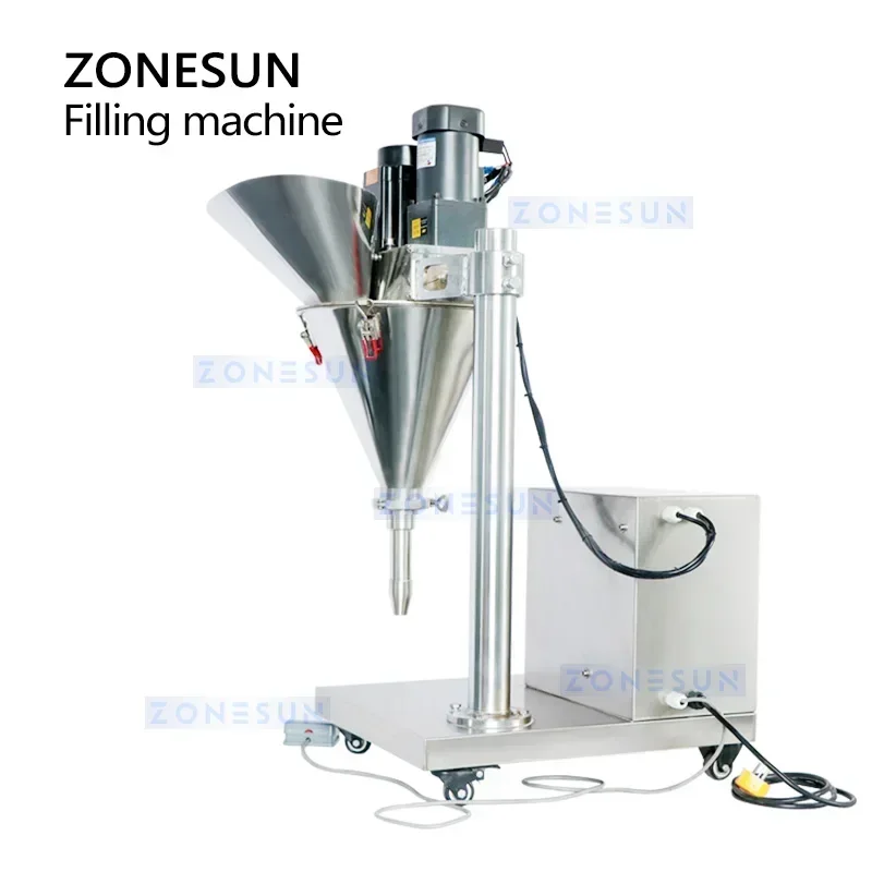 ZONESUN Semi Automatic Auger Filler Paprika Coffee Fine Dry Powder Filling Machine Dosing Dispenser ZS-FM100S