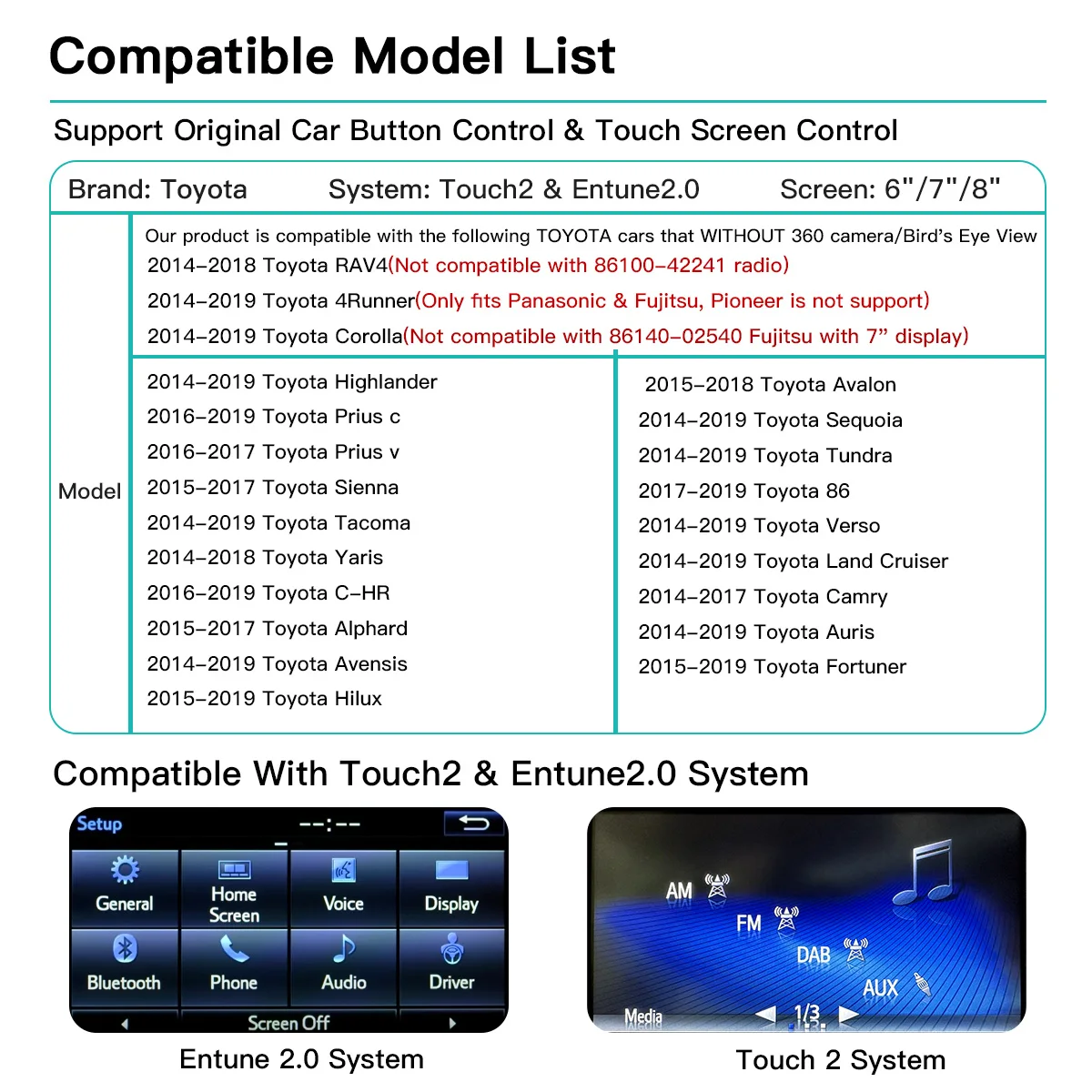 Autoabc Wireless Carplay  Interface for Toyota CHR Universal Wireless Android Auto Screen Mirror Carplay Box Adapter