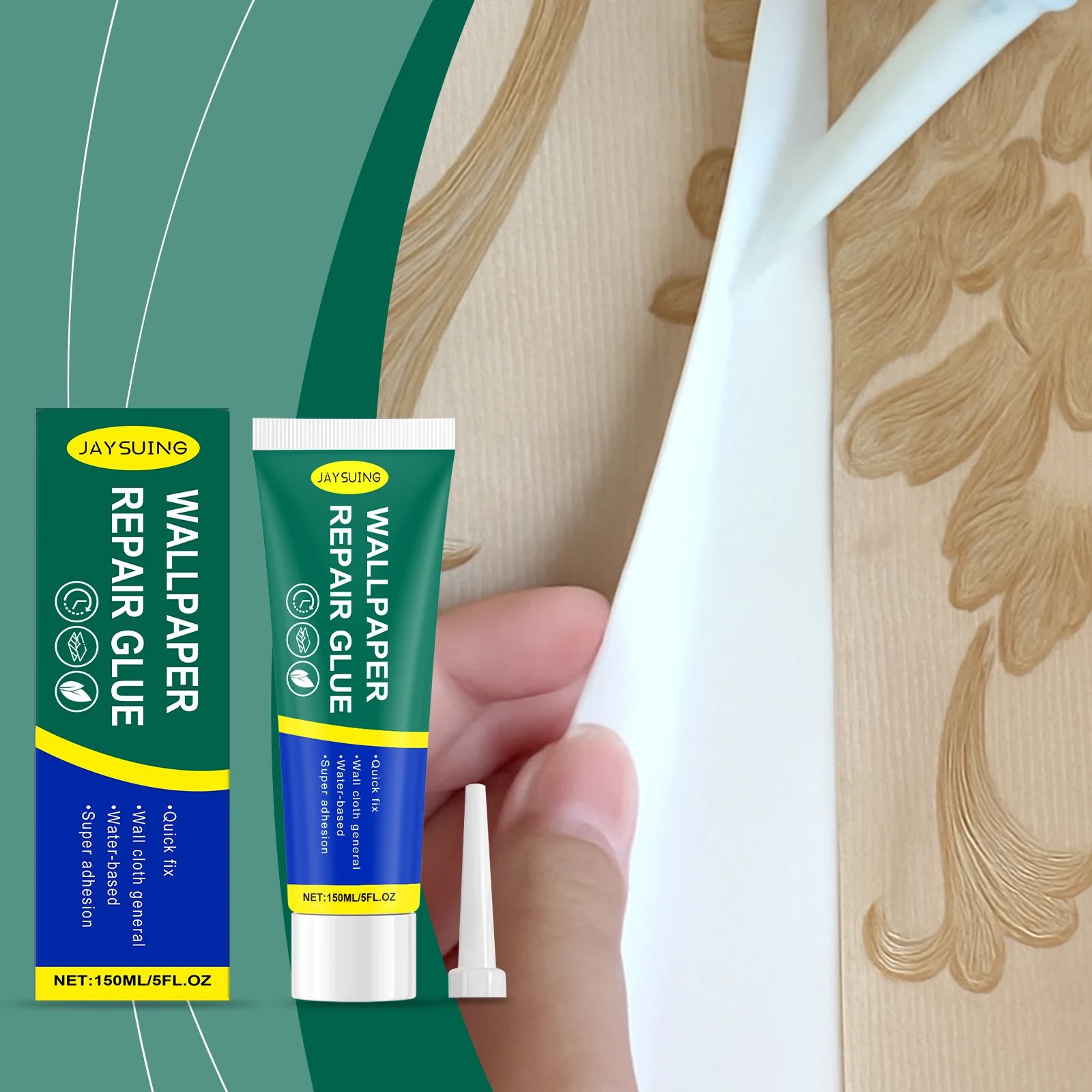 

Ready-to-Use Wallpaper Repair Glue - Household Use, Long-Lasting Adhesion, Universal for Pure Paper and Non-Woven Wallpaper