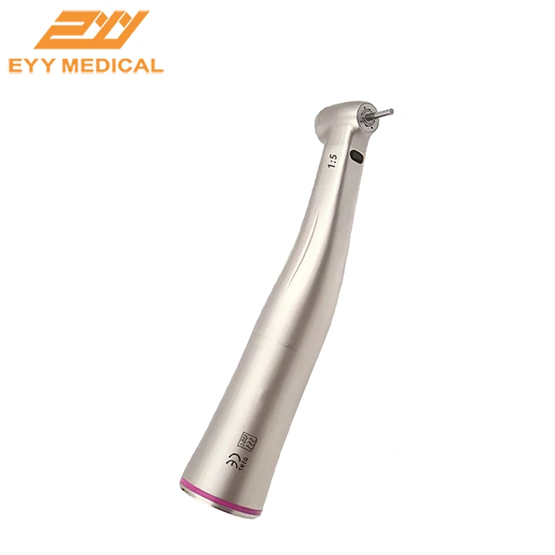 EYY dentaire 1:1/1:5 contre-Angle avec Fiber optique lumière LED bouton poussoir augmentant la pièce à main à basse vitesse conseils de dentiste Turbine à Air
