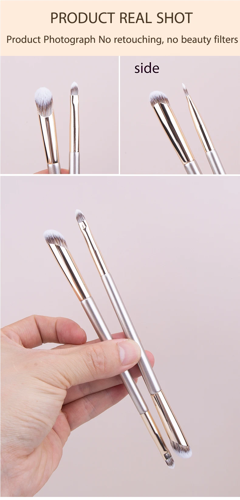 WOKO Double Head Concealer Brush Finger Concealer Makeup Brush & Tip Head Concealer Brush Facial Blemish Coverage Makeup Tool – Detail 21