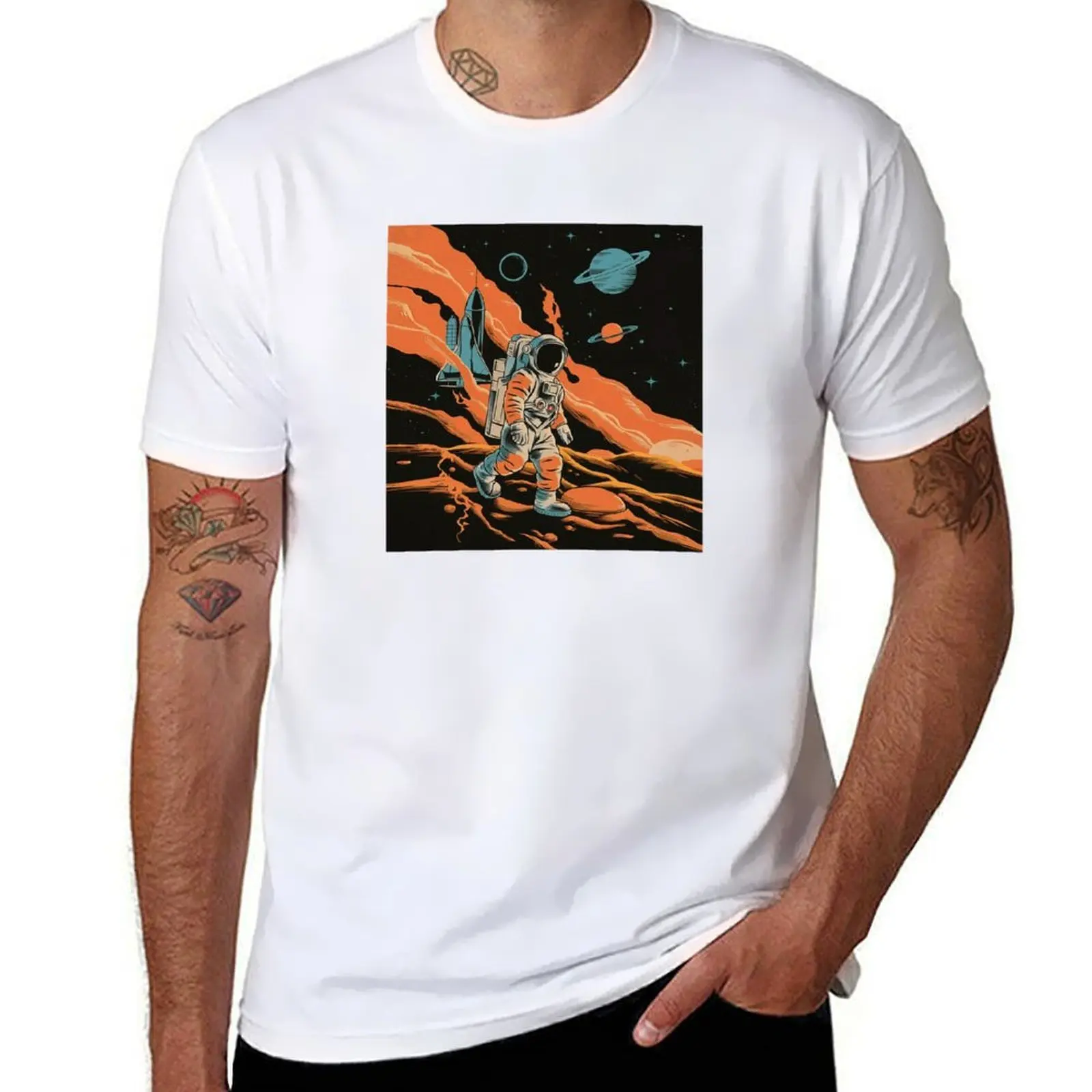 

Astronaut on Mars - Exploration T-Shirt man t shirts for men t shirts for man pack cotton T-Shirt