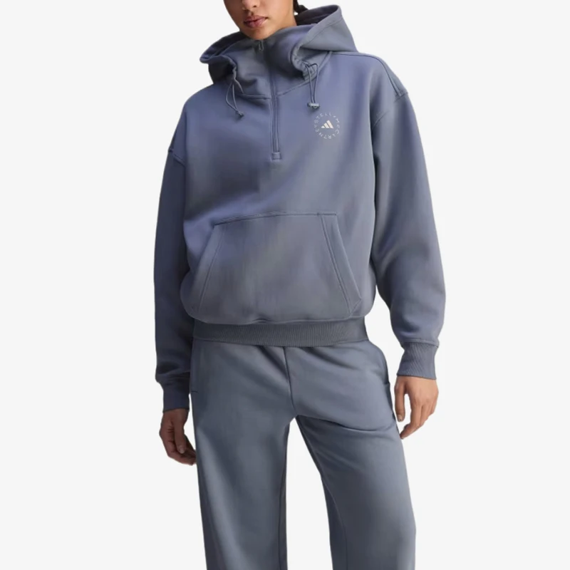 Adidas genuine SMC women's hooded soft and zipper warm large pocket sweatshirt JZ0651