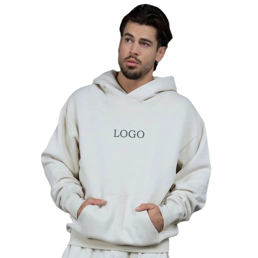 

Custom LOGO New 400G Cotton Polyester Fleece Thickened Hooded Sweatshirt Men's Loose Couple Autumn and Winter Sweatshirt