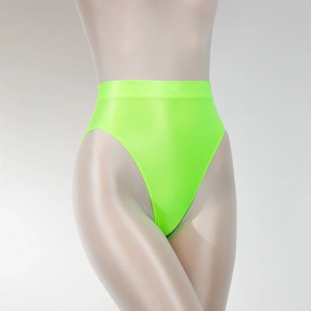 

Womens Sexy Lingerie Leggings High Waist Panties Shiny Satin Glossy Opaque Gym Soft Yoga Jegging Breathable Underwear Knickers