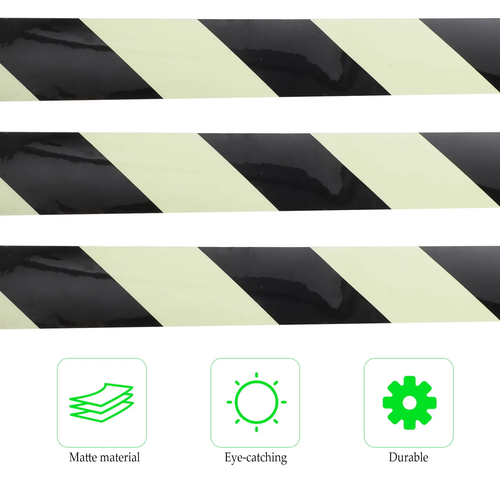 

1 Roll Glow In The Dark Luminous Tape Green Black Stair Direction Indication Guiding Strip For Indoor Outdoor Safety Navigation