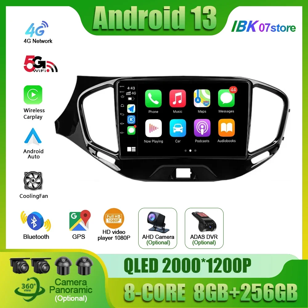 

SKIG For LADA Vesta Cross Sport 2015-2023 Android 13 Intelligent Systems 10 Inch Screen On Car 2 Din Multimedia Radio