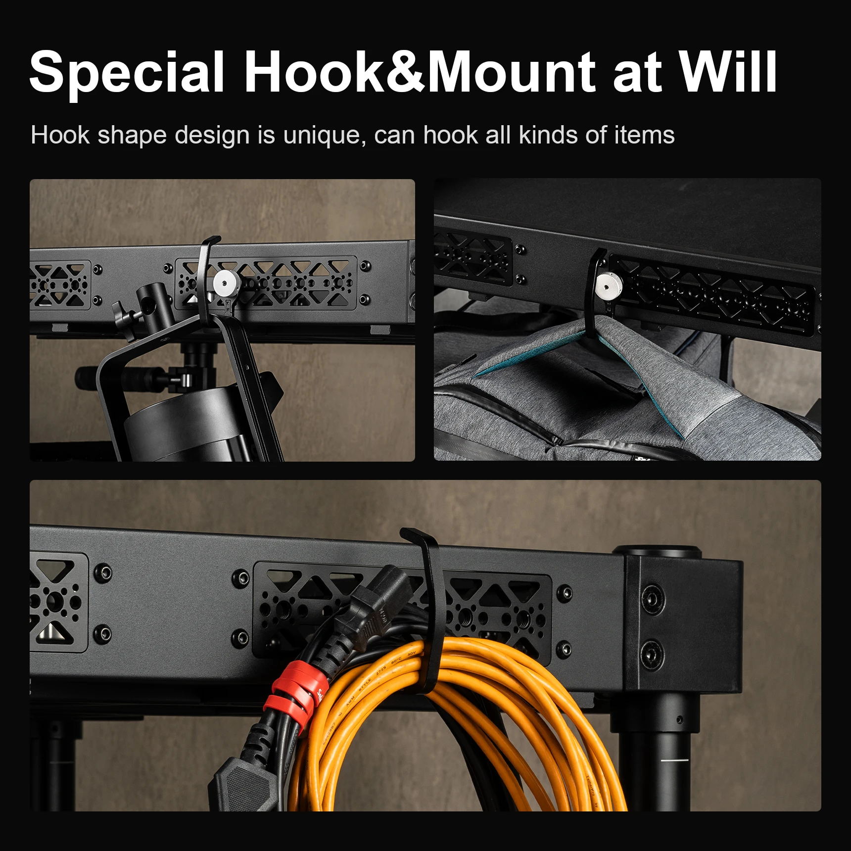 Selens 1/4''-20 Screw Hook with 45° Detents & Locating Pin Professional Lock for Laptop Plate ,Cart Workstation & Cheese Plates - view 5