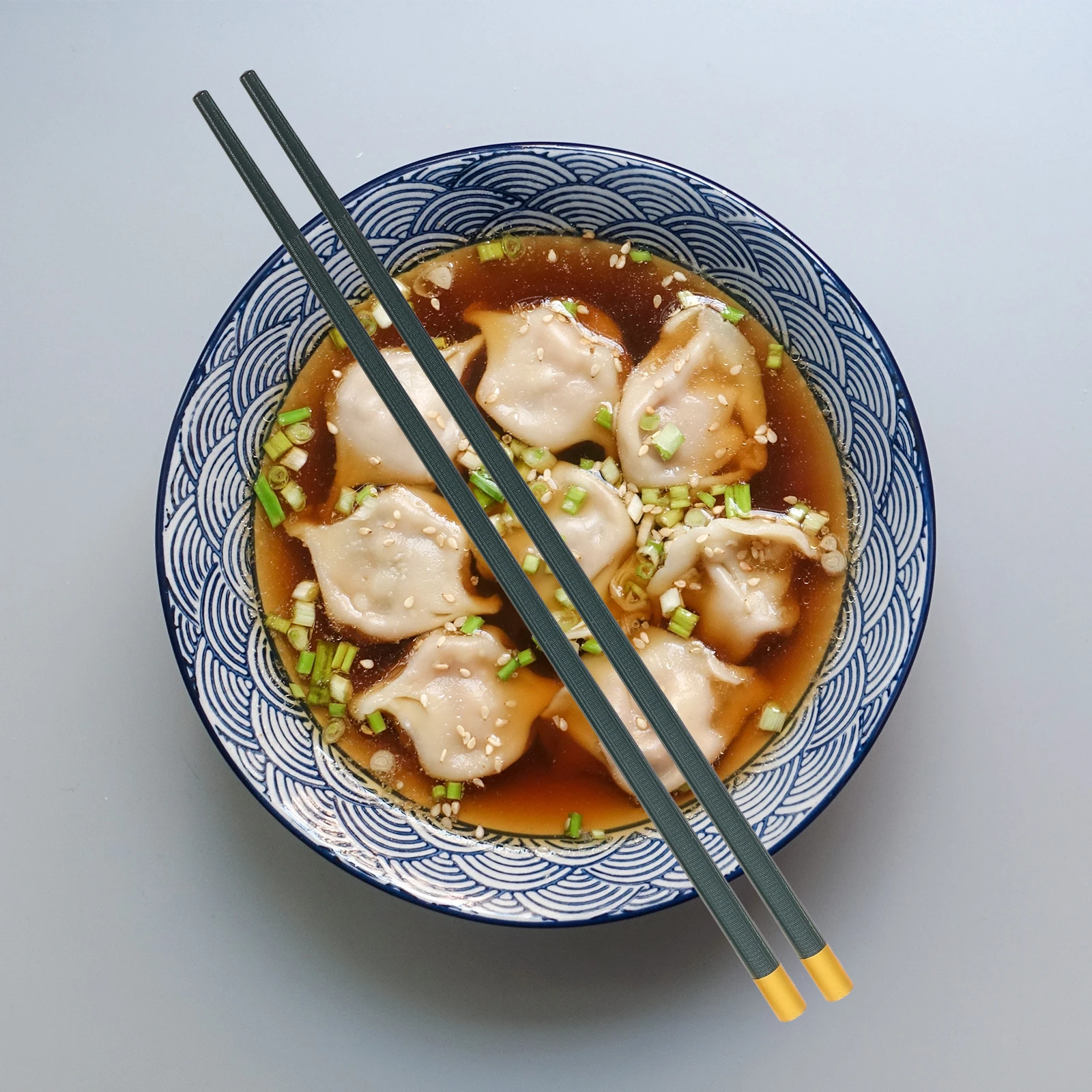 8 قطعة 8 أزواج من عيدان تناول الطعام المصنوعة من الألياف الزجاجية المضادة للانزلاق وقابلة لإعادة الاستخدام وعصي السوشي المقاومة للحرارة على الطراز الياباني الصيني طرف أملس لـ #1