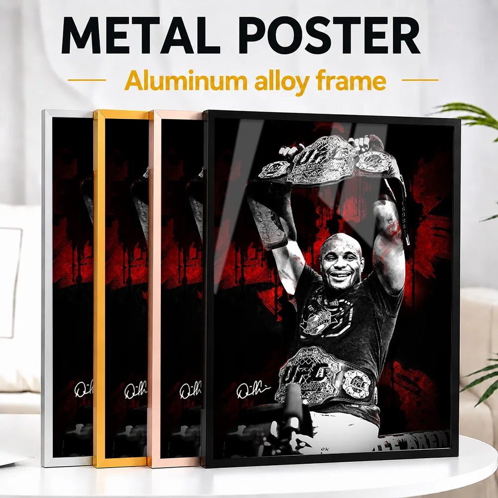 Daniel Cormier MMA Champion Metal Poster With Aluminum Alloy Frame Personalized Photographic Wall Art For Martial Arts School