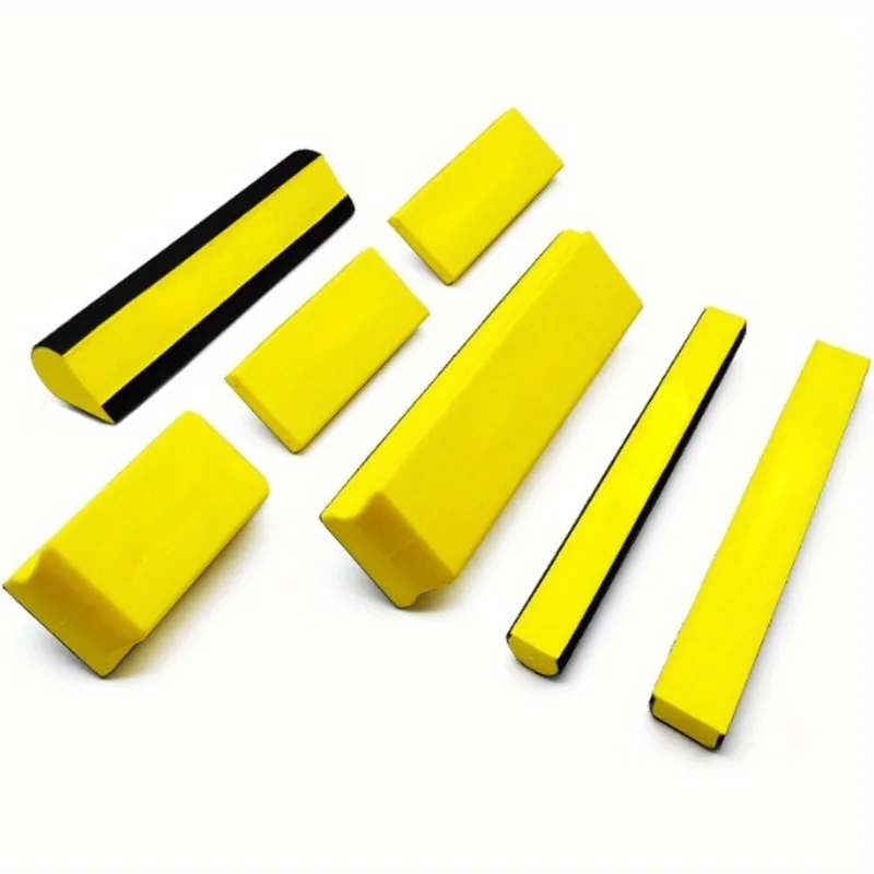 7pcs Hand Sanding Block Set Rectangle Handheld Sanding Pad Hook and Loop Interchangeable Assorted Shapes