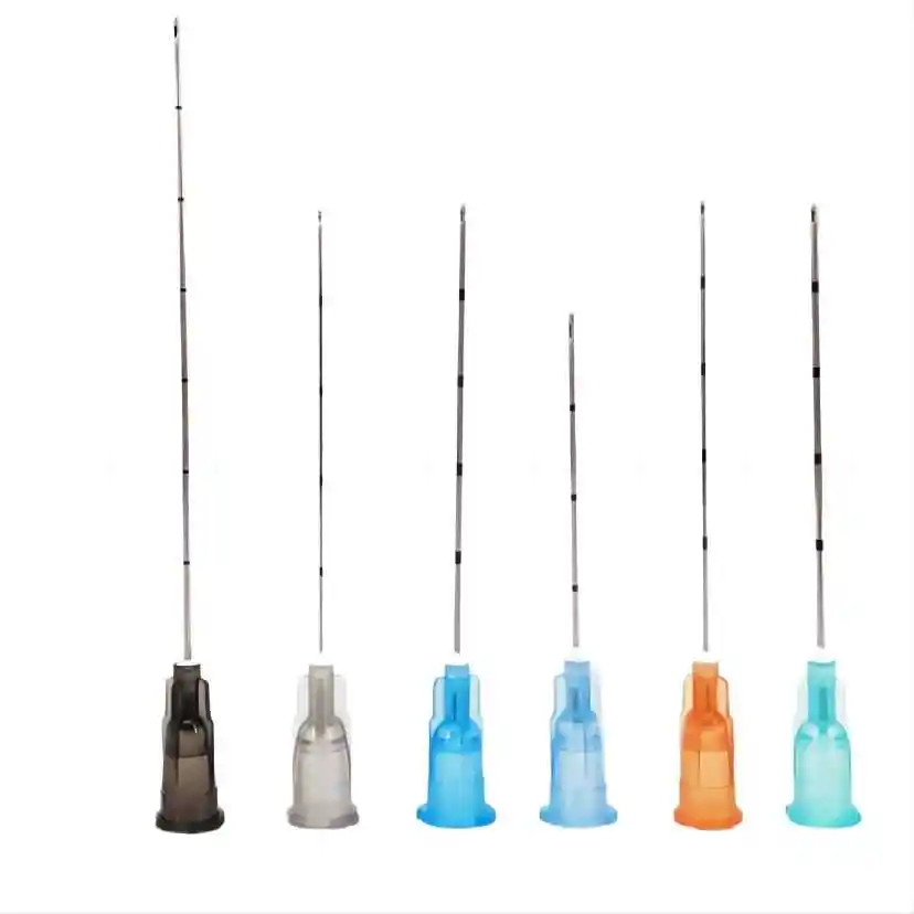 Ago riempitivo monouso con testa smussata 18G 21G 22G 23G 25G 27G 30G riempimento viso all'acido urico