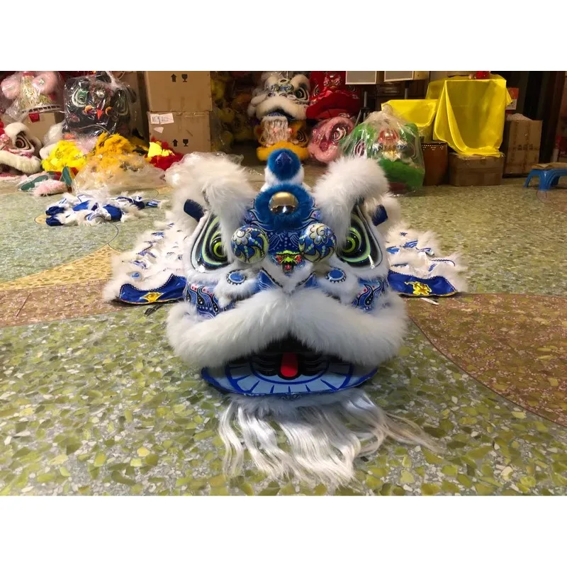 Blue Lion Awakening White Buddha Costume Lion Dance Lion Large-scale Event Performance Costumes