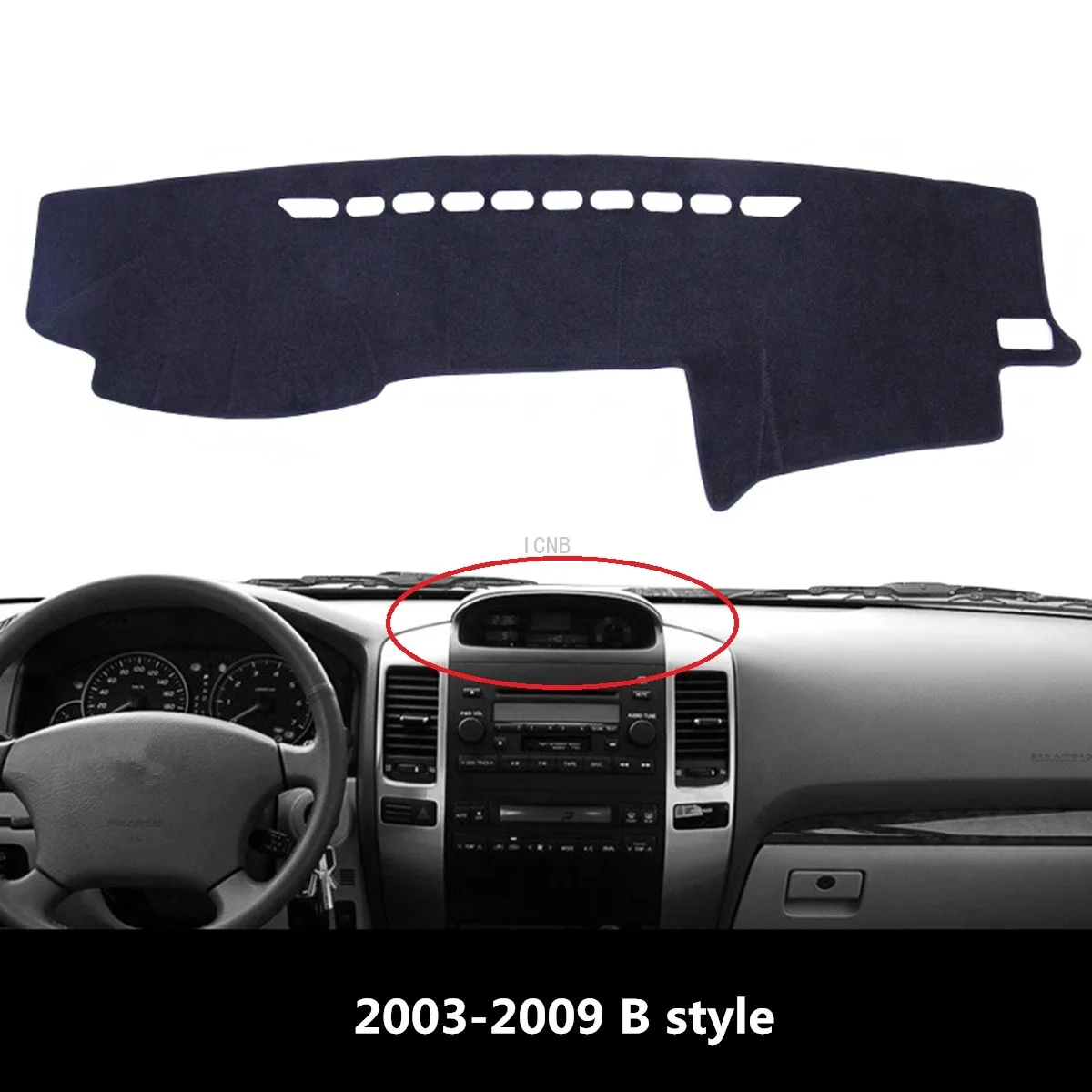 For Toyota Prado 120 2003 2004 2005 2006 2007 2008 2009 Dashboard Mat Against Light