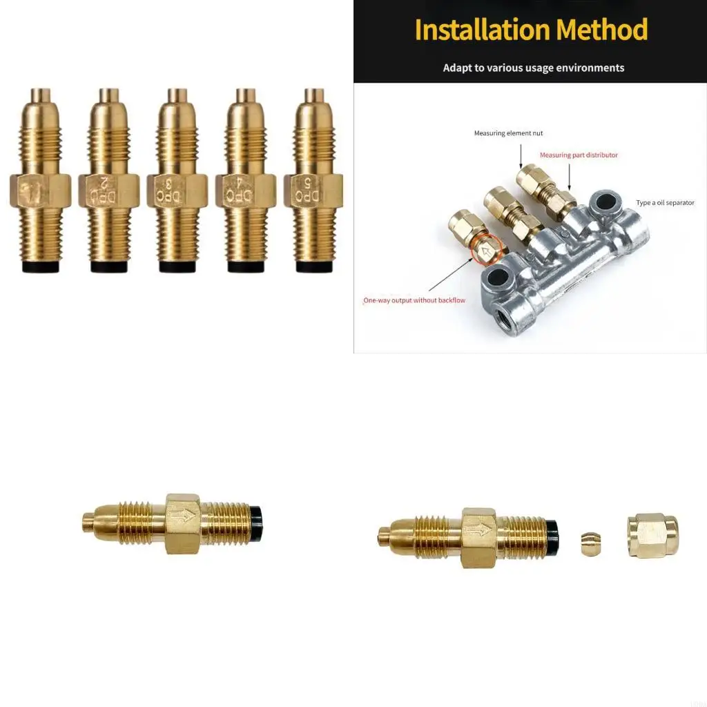  Backflow Control Check Fitting, Threaded Brass Lubrication Service Part With Center Flats for Routine Maintenance