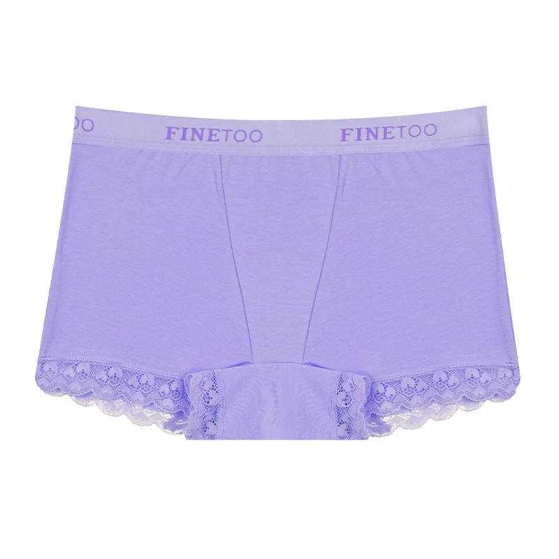 4 STKS Naadloze Katoenen Slipje Voor Vrouwen Sexy Kant Brief Elastische Boyshort Vrouwelijke Sport Comfortabele Ademende Boxershorts - afbeelding 2