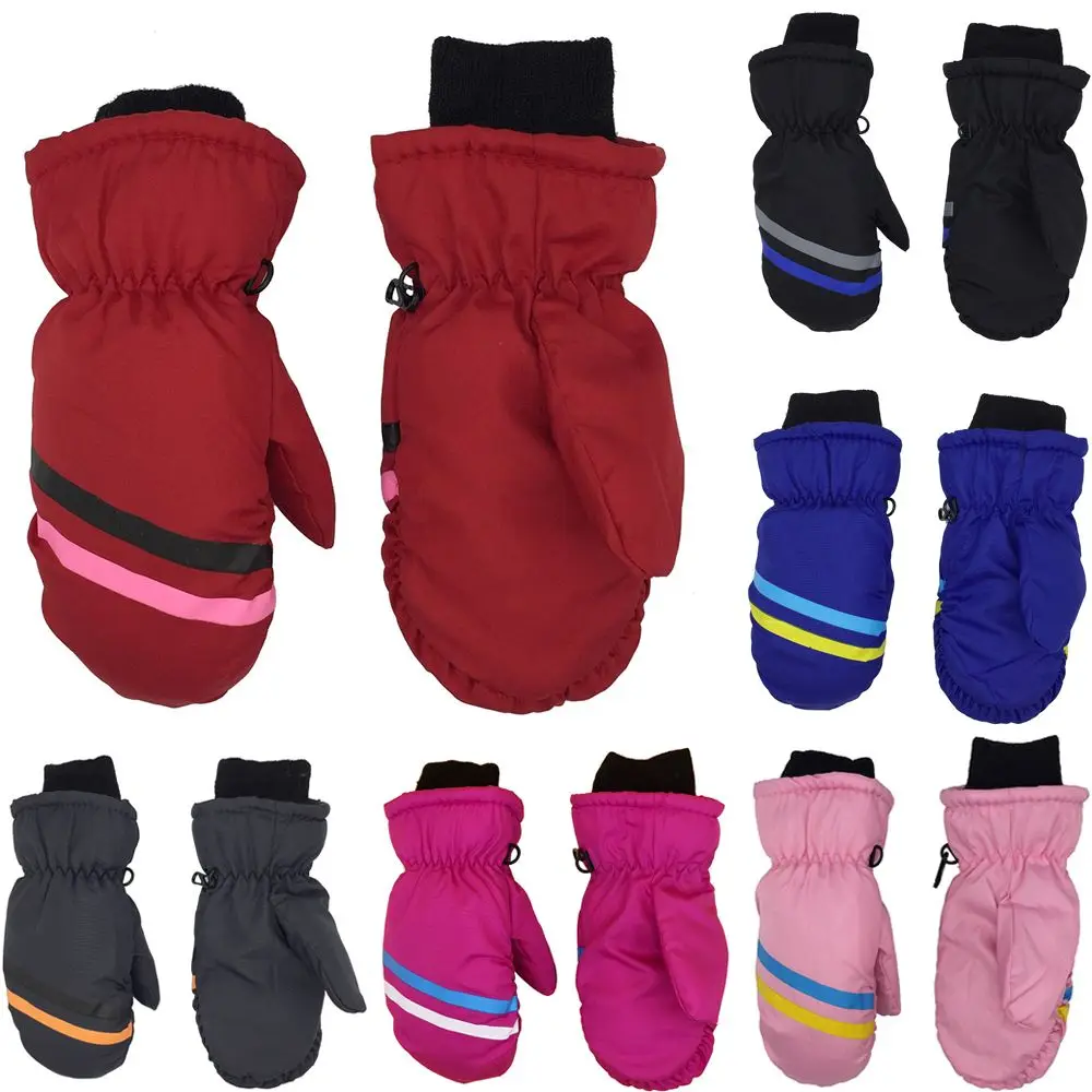 Mittens For Baby Kids Gloves Winter Warm Ski Gloves For Children Outdoor Riding Windproof Waterproof Toddlers Boys Girls 1-12 Y