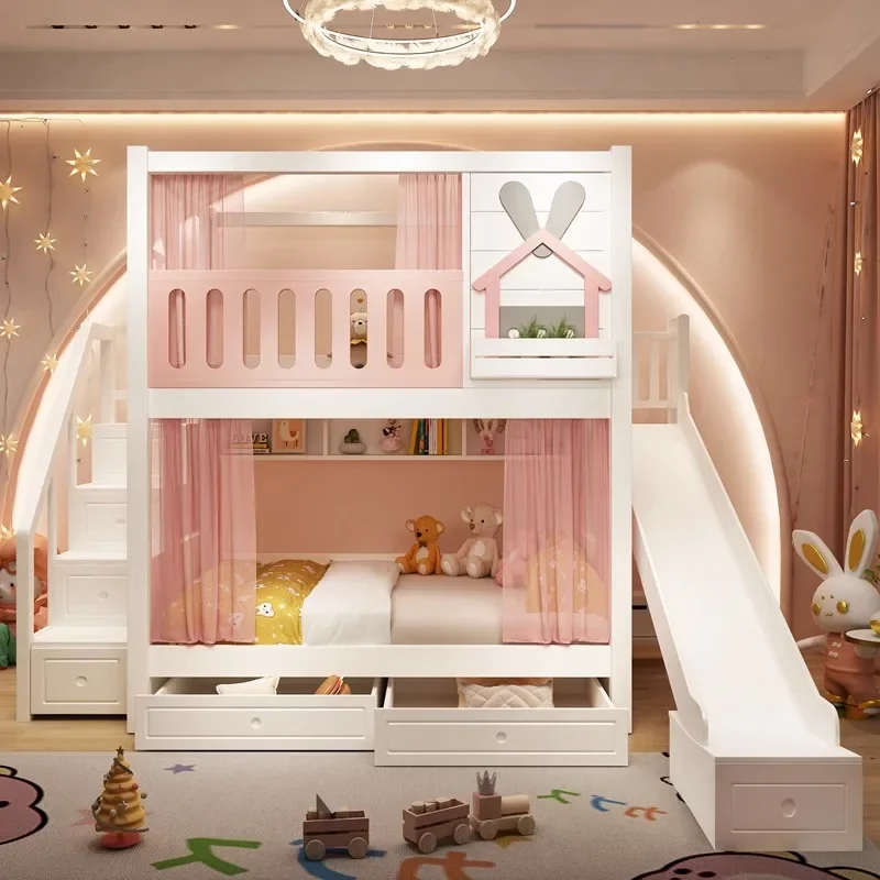 Full solid wood dream princess bed, bedroom, rabbit bed