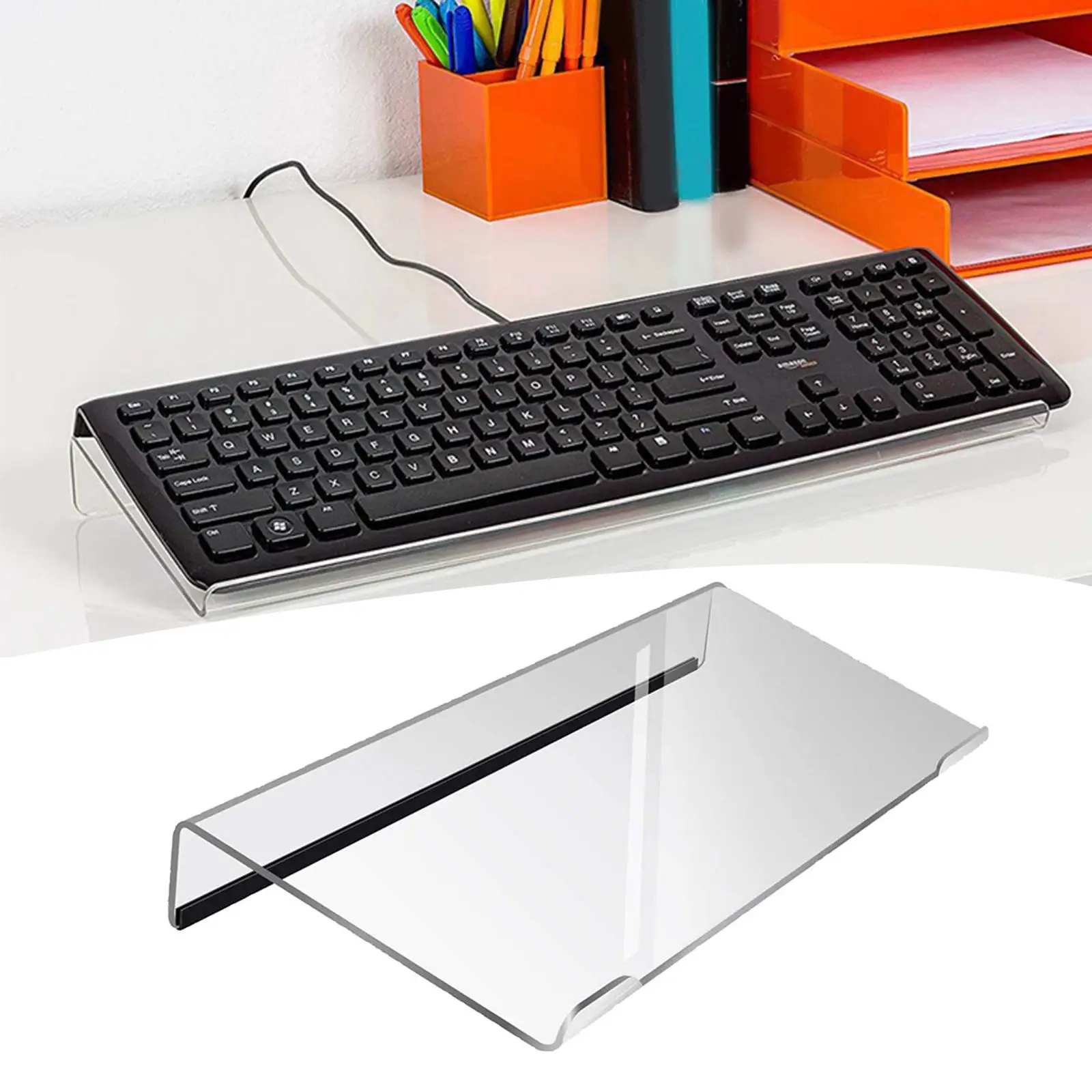 Mini Computer Keyboard Stand Universal Acrylic Keyboard Holder Acrylic Keyboard Stand for Office Daily Use Home Working Desk