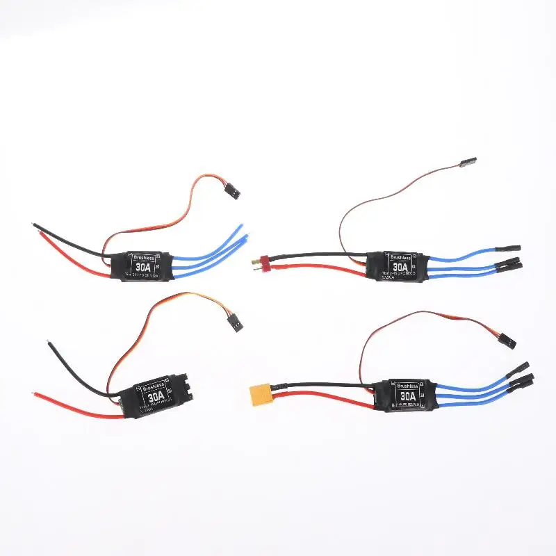 

30A Brushless ESC with 5V/3A UBEC - XT60 Connector for FPV Drones & RC Helicopters, Stable Signal & Anti-Interference