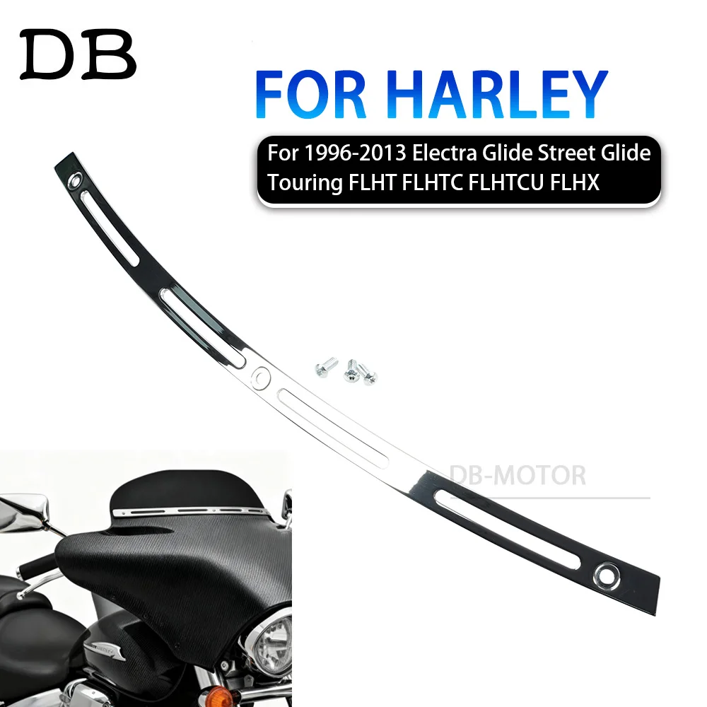 

For Harley Touring Electra Glide Limited Street Glide FLHX FLHTC CVO 1996-2013 Motorcycle Windscreen Windshield Trim Accessories