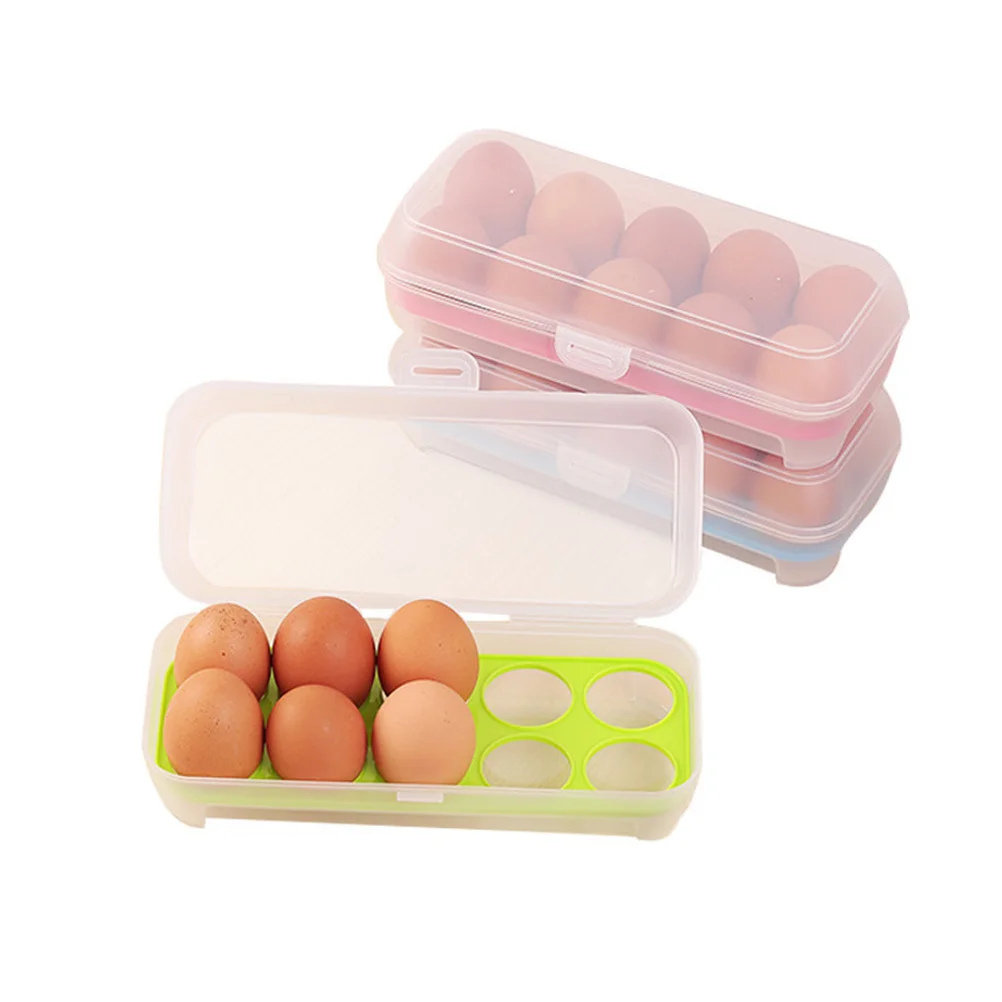

15 Grid Plastic Egg Storage Box Holder Transparent Shockproof Container Tray for Refrigerator Kitchen Egg Organizer