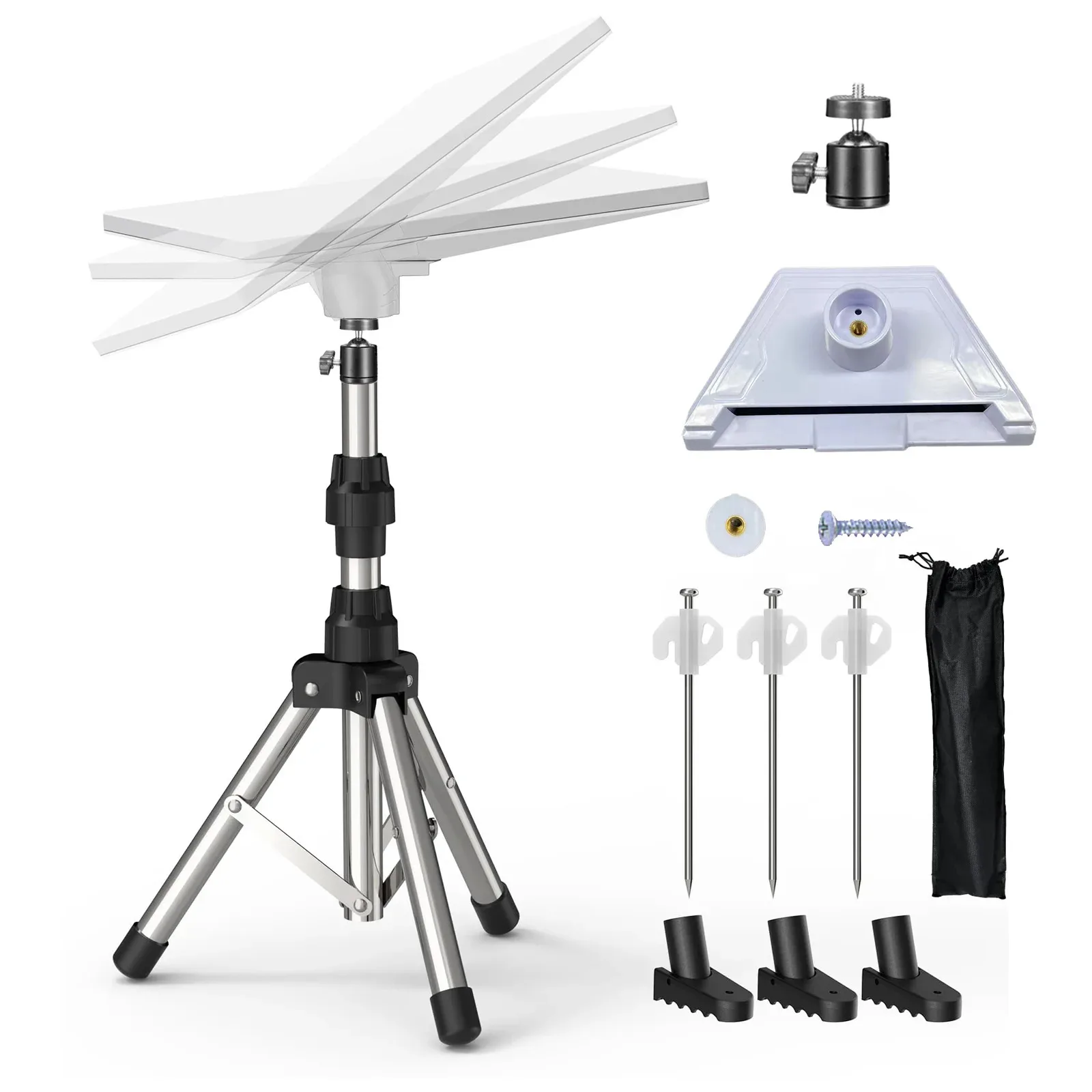 Starlink Mini Tripod Mount with Adapter - Height Adjustable & 360° Tilt, Compatible with Starlink Mini Terminal, for RV Camping